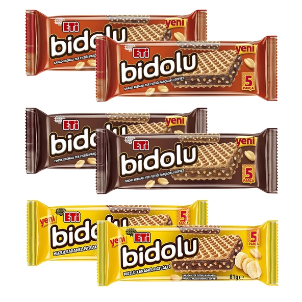 Eti Bidolu Gofret 81 gr 6 lı Karma Paket ürün görseli 1