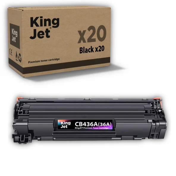 KingJET HP Uyumlu (36A) CB436A Standart Kapasiteli (20'li Paket) Çipli Muadil Toneri | M1120 ürün görseli 1