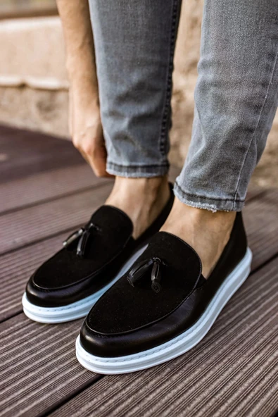 CH002 - CBT Loafer Pelle Erkek Ayakkabı SIYAH ürün görseli 1