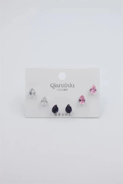Çoklu Set Küpe - Gümüş ürün görseli 1