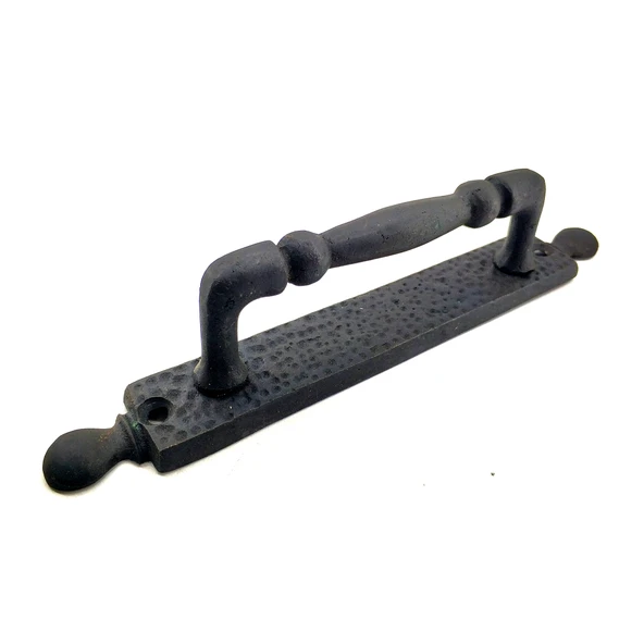 Antika Tarz Dekoratif Pirinç Misket Çekme Kapı Kolu - 223x33 mm, Oksit ürün görseli 1