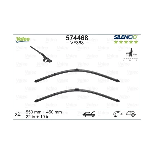 Silecek Süpürgesi Takım Astra H 04-10 / Glk Serısı 09-14 X204 Aerotwın A931S (550+450Mm) (Oem No: 6272279) ürün görseli 1