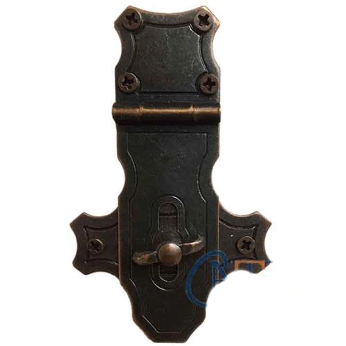 Dekoratif Anahtarlı Sandık Askısı - 40x65mm, Oksit, 100 Adet ürün görseli 1