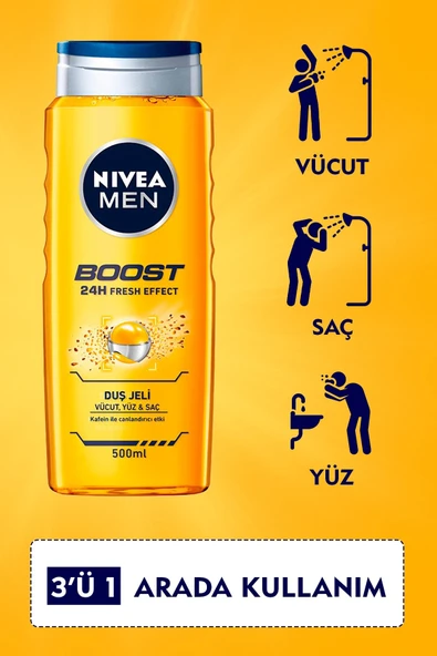 Nivea Boost Duş Jeli 500 ml - Resim 2