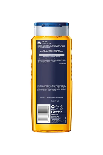 Nivea Boost Duş Jeli 500 ml - Resim 4