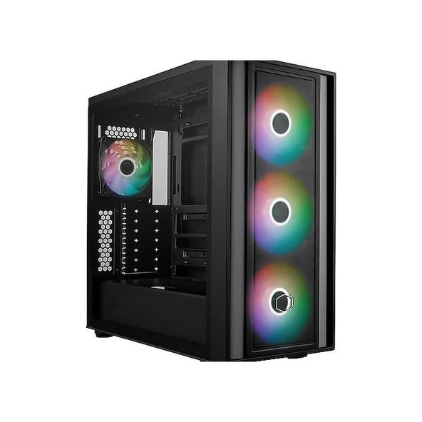 Cooler Master MasterBox 600 MB600-KGNN-S00 ARGB Fanlı Siyah E-ATX Bilgisayar Kasası ürün görseli 1