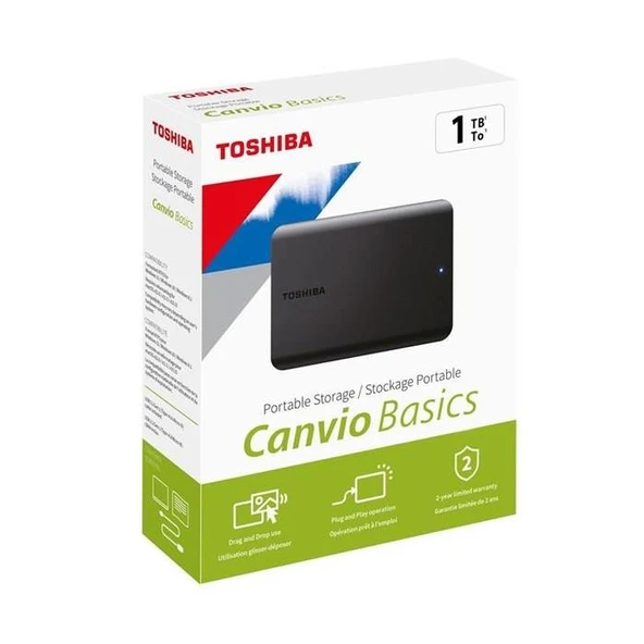 Toshiba Canvio Basics HDTB510EK3AA USB 3.2 2.5" 1 TB Harici Harddisk ürün görseli 1