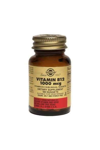 Solgar Vitamin B12 1000 Mcg 100 Tablet ürün görseli 1