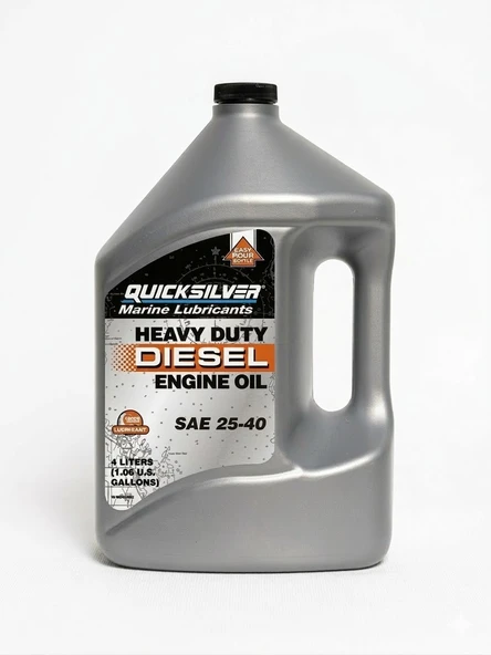Quicksilver Deniz Motoru Heavy Duty Sentetik Dizel Motor Yağı – SAE 25W-40 (1 Galon) ürün görseli 1