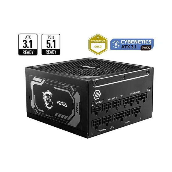 MSI MAG A1250GL Gen5 1250 W Power Supply ürün görseli 1