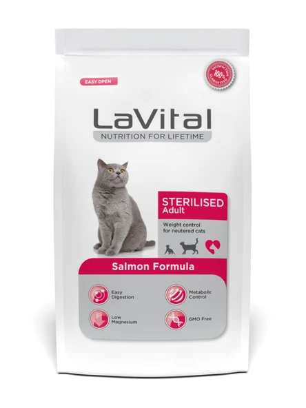 LVTL Somonlu Kısırlaştırılmış (Sterilised) Yetişkin Kedi Maması 1 Kg ürün görseli 1