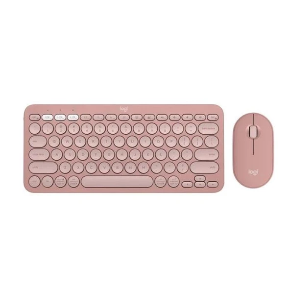 Logitech Pebble 2 Combo 920-012247 Pembe TKL Kablosuz Klavye Mouse Seti ürün görseli 1