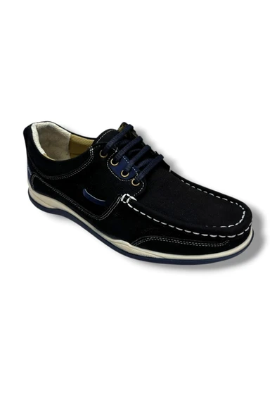 Master 1712-26 Hakiki Nubuk Deri Casual Erkek Ayakkabı Siyah Laci ürün görseli 1