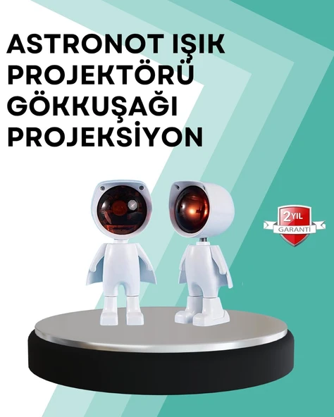 360° Ayarlanabilir Başlıklı Astronot Gece Lambası ürün görseli 1
