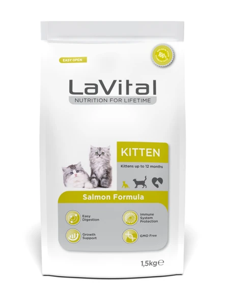 LVTL Somonlu Yavru Kedi Maması 1 kg ürün görseli 1