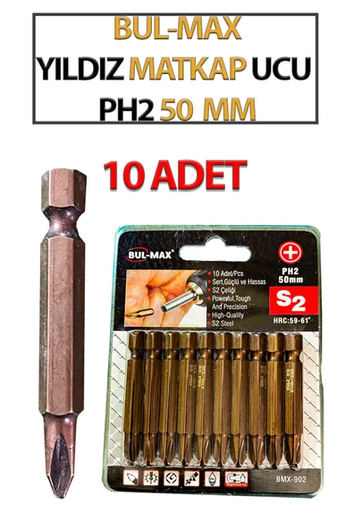 Bul Max Yıldız Matkap Ucu PH2 50 MM (MIKNATISLI) ürün görseli 1