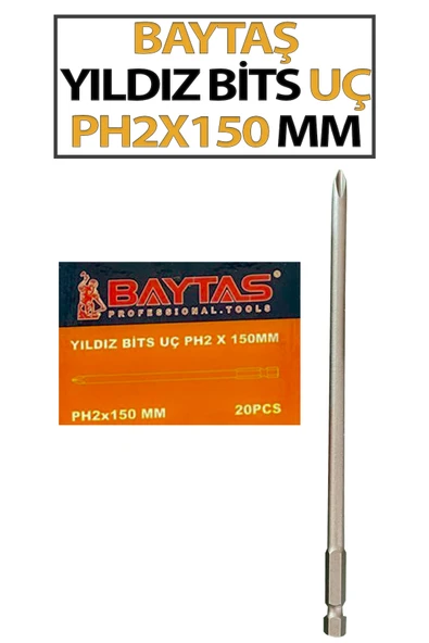 Yıldız Bits Vidalama Ucu Baytaş Ph2x150 mm (1 Adet) ürün görseli 1