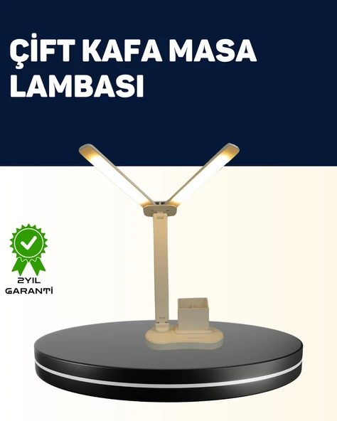 Ayarlanabilir Kısılabilir LED Masa Lambası | Entegre Kalemlik ve Telefon Tutucu Özellikli ürün görseli 1
