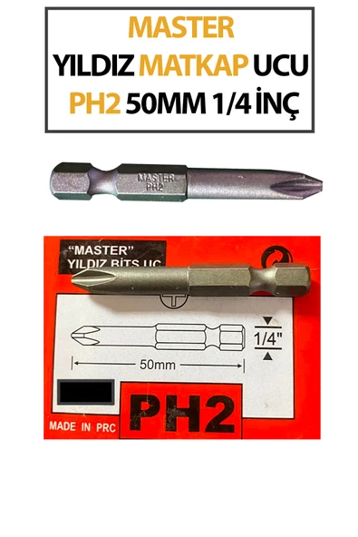 Yıldız Matkap Ucu Bits PH2 50 MM 1/4 ürün görseli 1