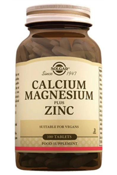 Solgar Kalsiyum Magnezyum Plus Zinc 100 Tablet ürün görseli 1
