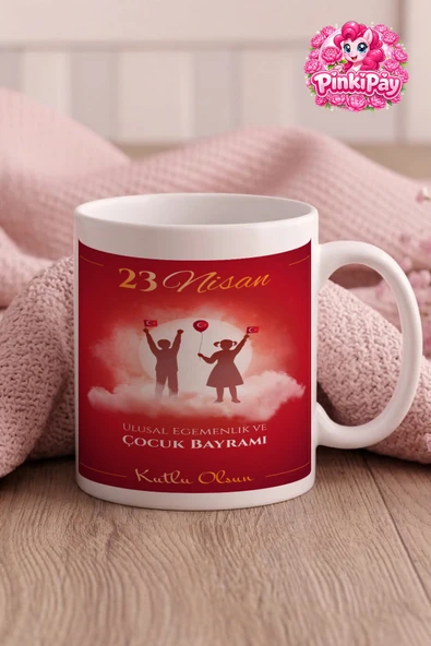 23 Nisan Özel Bulutların Üstünde Neşe Kupası ürün görseli 1