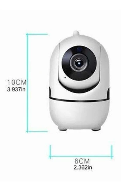 Baby Kamera Kablosuz 720P Beyaz 360 Derece Wifi Kamera Full HD 1080p ürün görseli 1