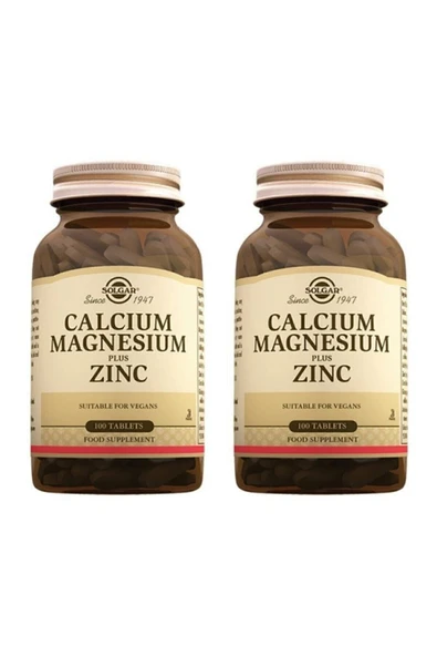 Solgar Calcium Magnesium Plus Zinc 100 Tablet 2 Adet ürün görseli 1