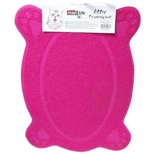 Maxi Life Kedi Tuvaleti Paspası Elips 60 x 45 Cm Pembe ürün görseli 1