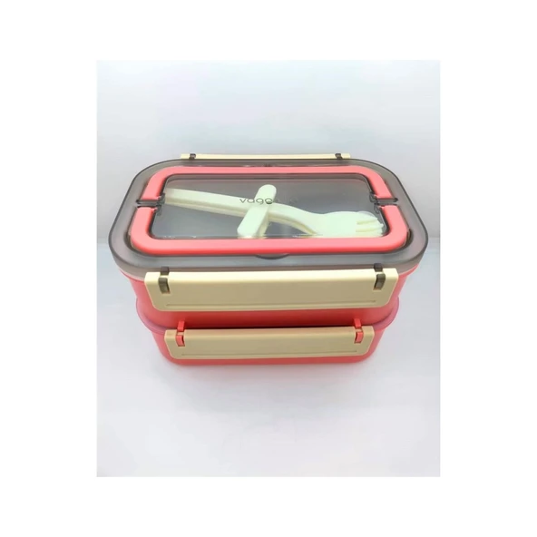 Vagonlıfe Lunch Box Çelik 1600ML Pembe BL2221-2 ürün görseli 1