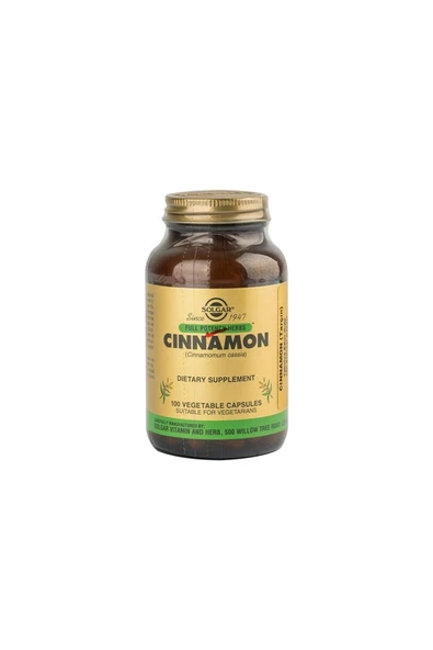Solgar Cinnamon 100 Kapsül ürün görseli 1