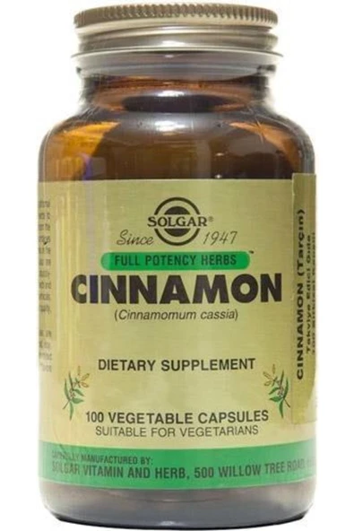 Solgar Cinnamon 100 Kapsül ürün görseli 1