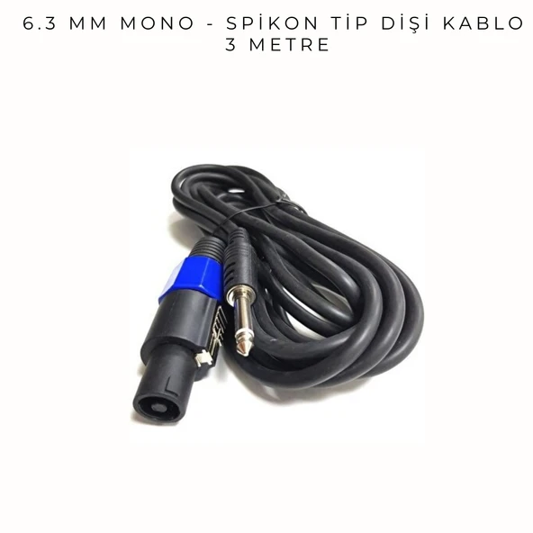 6.3 MM MONO-SPEKON KABLO 3 METRE (AVD-316) ürün görseli 1