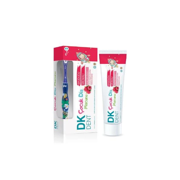 Dkdent Ahududu Aromalı ve Adaçayı Özlü Çocuk Diş Macunu +3 Yaş 50 ml + Diş Fırçası ürün görseli 1