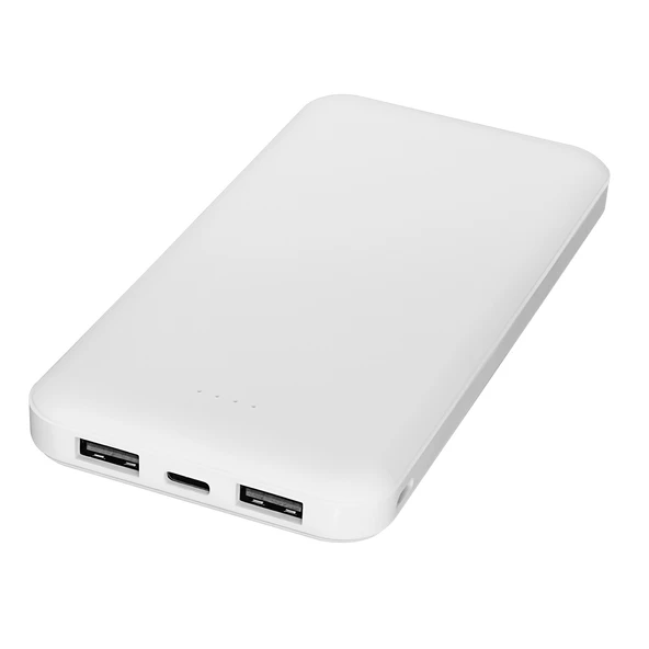 Asonic AS-P10 10000mAh Micro+Type-C+USB Beyaz Taşınabilir Pil Şarj Cihazı Powerbank (F-49) ürün görseli 1
