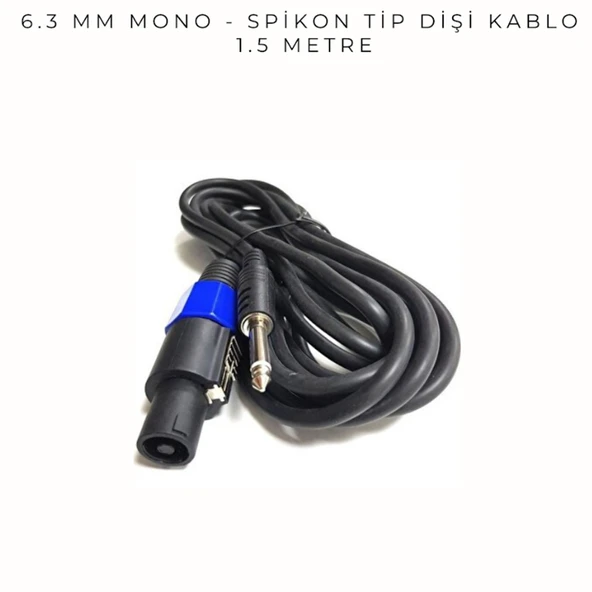 6.3 MM MONO-SPEKON DİŞİ KABLO 1.5 METRE (AVD-381) ürün görseli 1