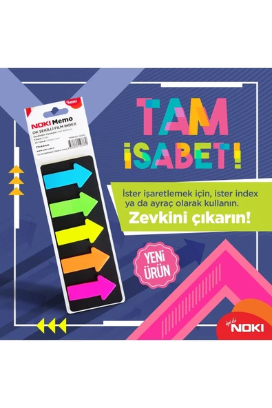 Ok Şekilli Şeffaf Film Index (5 RENK X 20 YAPRAK) ürün görseli 1