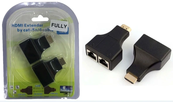 Fully Cat6 Hdmi ÇEVİRİCİ 2'Lİ H-608EF (AVD-261) ürün görseli 1
