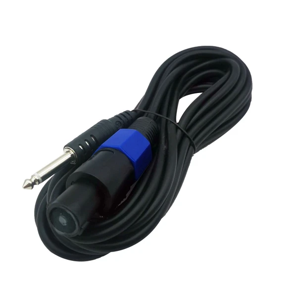 6.3mm Mono Speakon Tip Dişi 5mt Mikrofon Kablo Siyah Renk G-526G (AVD-226) ürün görseli 1