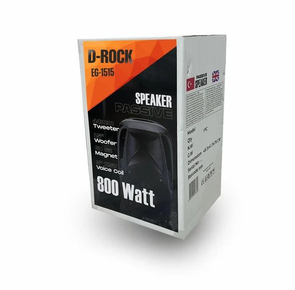 PTTAVM: D-ROCK EG-1515 800 W 15 inç Pasif Kabin Hoparlör