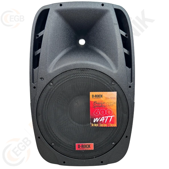 D-ROCK EG-1512 600 WATT 12'' PLASTİK KABİN PASİF HOPARLÖR ürün görseli 1