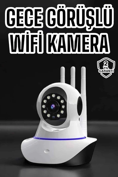 Ev Kamerası Wifi Kamerası Video Kayıt Çift Yönlü Hareket Sensörü Bebek ürün görseli 1