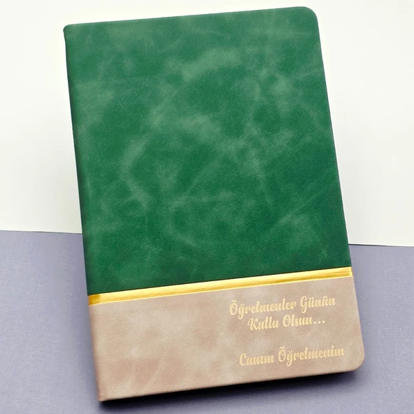 Öğretmenler Günü Hediyesi Yeşil Defter ürün görseli 1