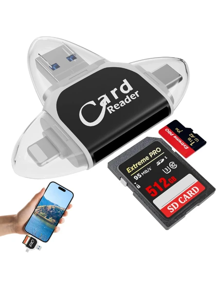 ZR670 Card Reader 4 İn 1 Otg - Resim 2
