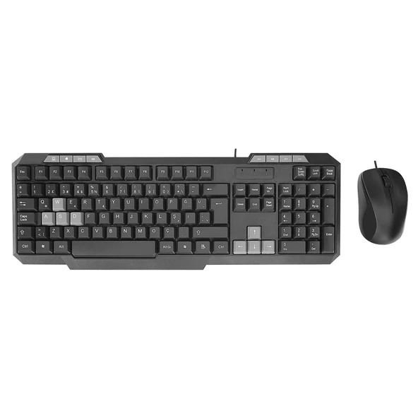 Everest KM-1435 Siyah Usb Q Multimedia Klavye + Mouse Set ürün görseli 1