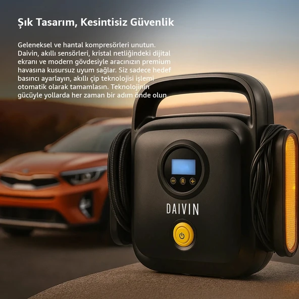 Daivin Quickair Taşınabilir Araç Hava Kompresörü - Resim 10