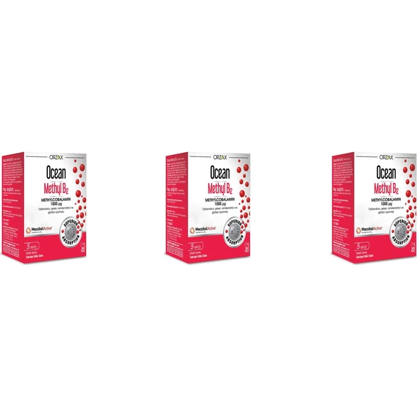 Ocean Methyl B12 Methylcobalamın 1000 Ug 5 ml 3'lü Paket ürün görseli 1