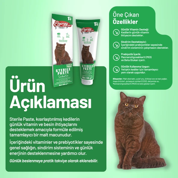 Kısırlaştırılmış Kedi Paste 100 g - 12 Adet - Resim 2