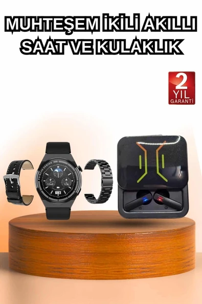 Dijital Göstergeli Bluetooth Kulaklık ve Bildirim Görebilen Akıllı Saat Alarm ve Titreşim ürün görseli 1