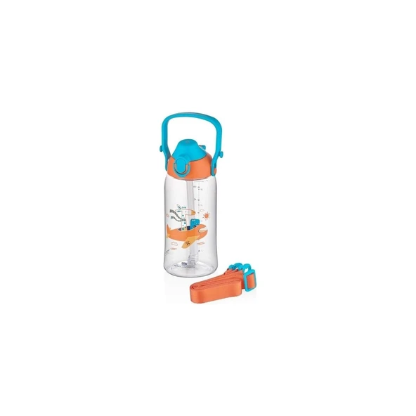 Uzspace 2202 Pipetli Çocuk Matarası 680ML Turuncu ürün görseli 1