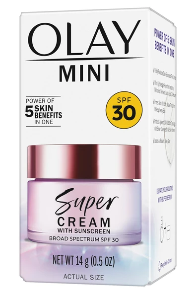 Olay Mini Super Cream SPF30 Güneş Koruyucu Nemlendirici Yüz Kremi 14GR ürün görseli 1